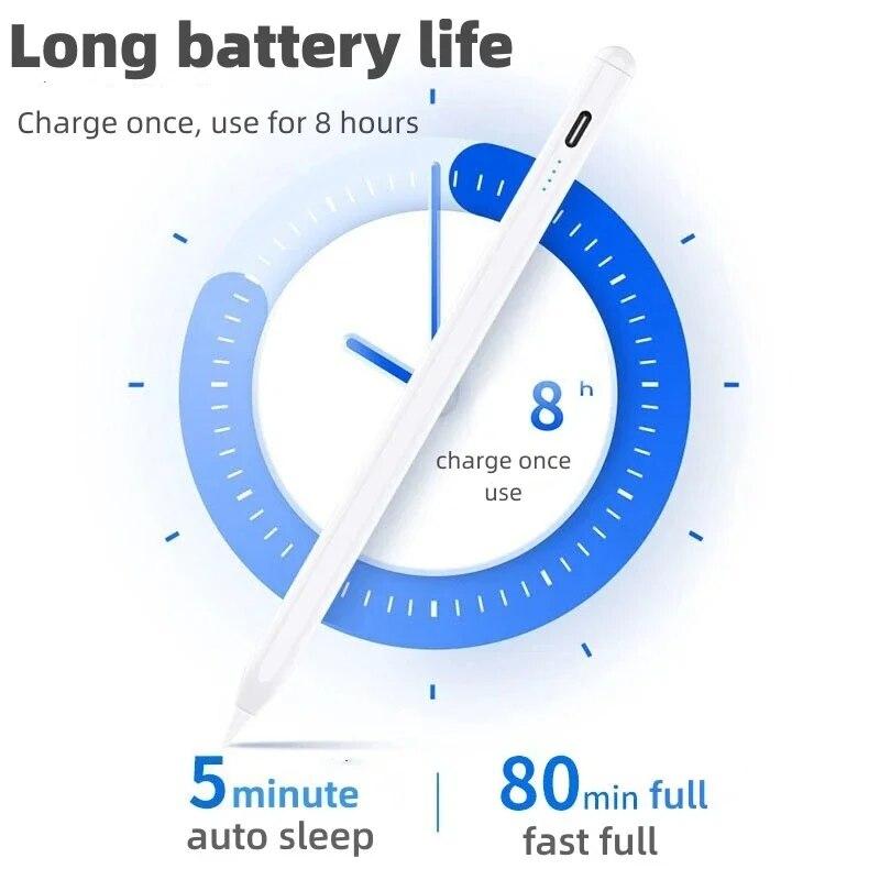 Универсальный стилус Active Touch Pen для iPad Pro 11 Pro 12,9 Air 5 Air 4 10,9 10th 10,9 Air 3 2 1 Pro 9,7 Mini 6 5 4 3 2 1 Pencil