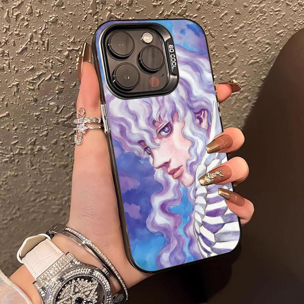 Чехол для телефона с аниме Гриффитом для iPhone 17 16 15 14 13 12 11 X XR XS Air Pro Max Plus Черный Цветной Серебристый Чехол