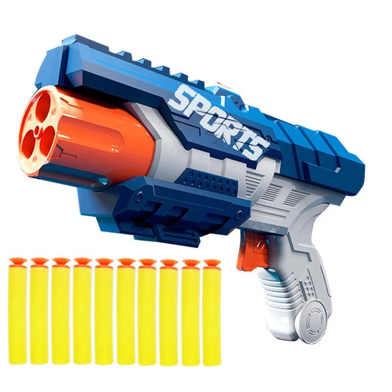 Дети Eva мягкие пули игрушечные пневматические безопасные мягкие пулевые пистолеты дротики страйкбол полые дырки головка пенопластовый дротик игра для стрельбы в помещении