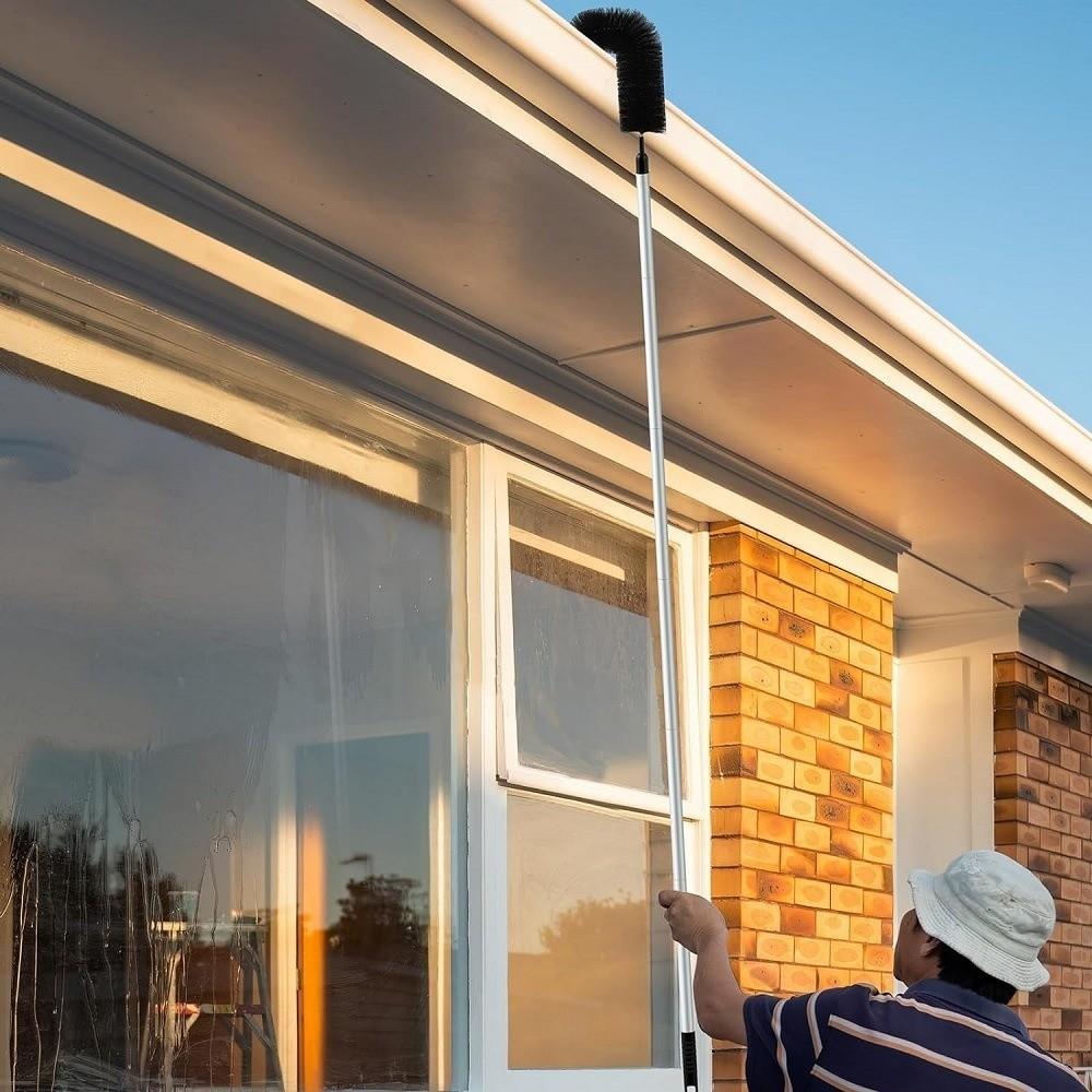 Bendable Head Gutter Cleaning Brush Extendable Balcony Gutter Brush Gutter Cleaning Tools