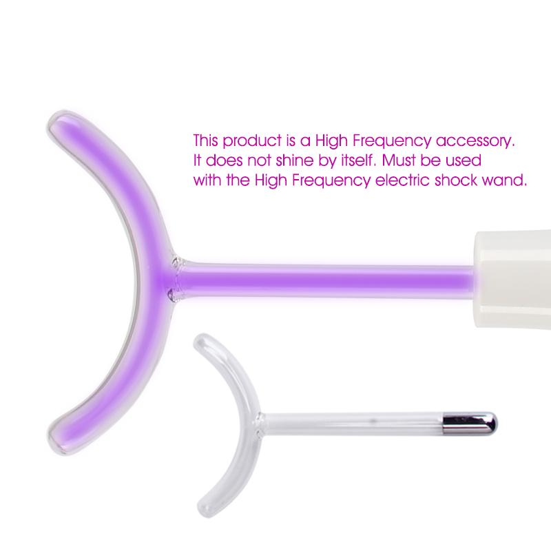 1 шт., высокочастотный аргоновый электрод для лица, насадка-насадка для трубок, массажер для лица, фиолетовый свет, уход за кожей лица, фиолетовый