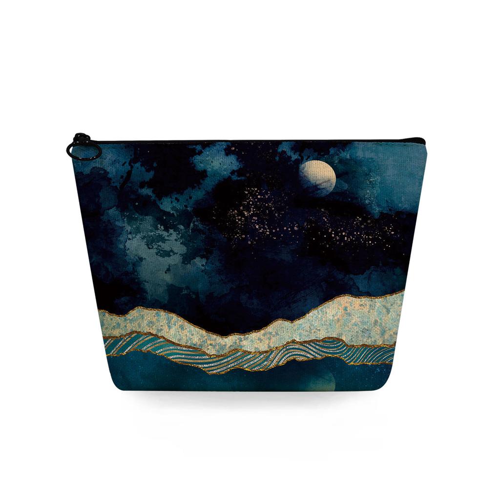 Women Landscape painting Print Cosmetic Bag Toiletries Organize Travel Storage Case 6753 KTB