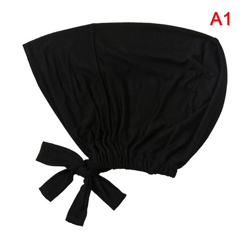 Muslim Inner Cap Stretch Hijab With Rope Adjustable Women Underscarf