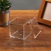 1pc With Cover  Food Candy Storage Containe Mini Acrylic Square Box Transparent Plastic Storage Box