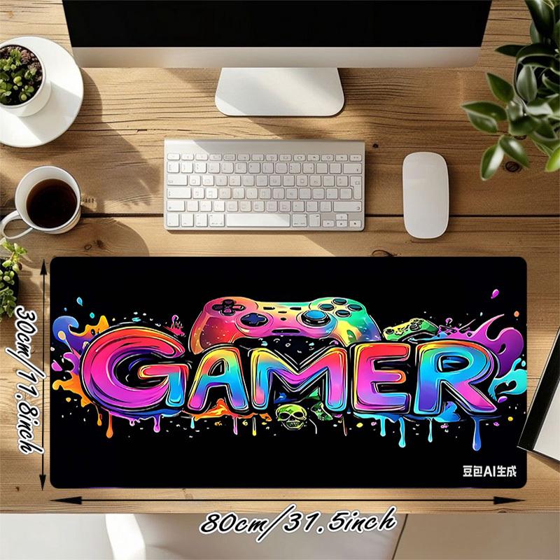 1PC Gamer Gamepad Oversized Mouse Pad - Non-Slip Rubber Base Perfect for Office School Esports Home Decor Desk Mat 134A