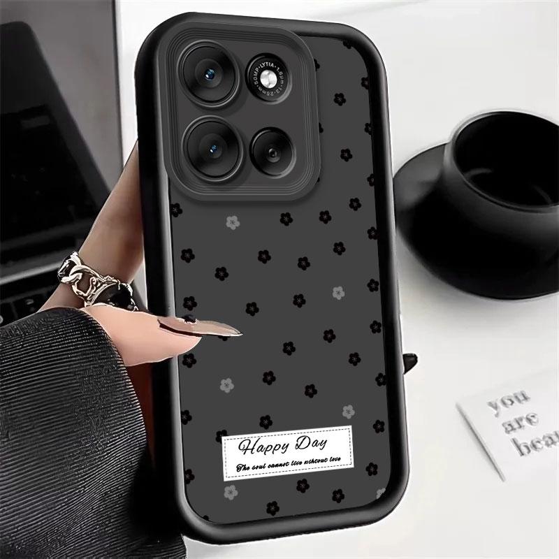 Для Motorola Moto G86 G56 G 86 MotoG56 MotoG86 Чехол Защита от падения Чехол для телефона с рисунком бабочки и цветка Мягкий силикон Конфетный защитный чехол