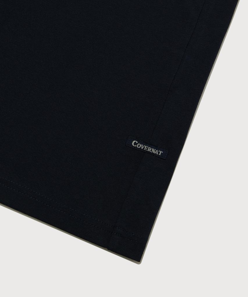 COVERNAT Cool Cotton Whale Graphic T-Shirt Navy