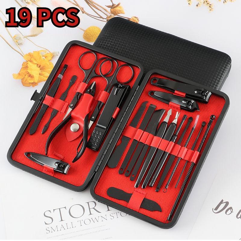 Набор маникюрных кусачек для ногтей. Маникюрные инструменты. Бытовые кирки из нержавеющей стали. Кусачки для ногтей. Маникюрные педикюрные ножницы для ногтей. Полный набор 10/15/19/24 шт.