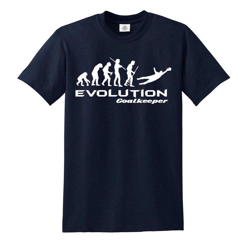 Evolution of goal keeper tshirt funny mens football goals retro top tee