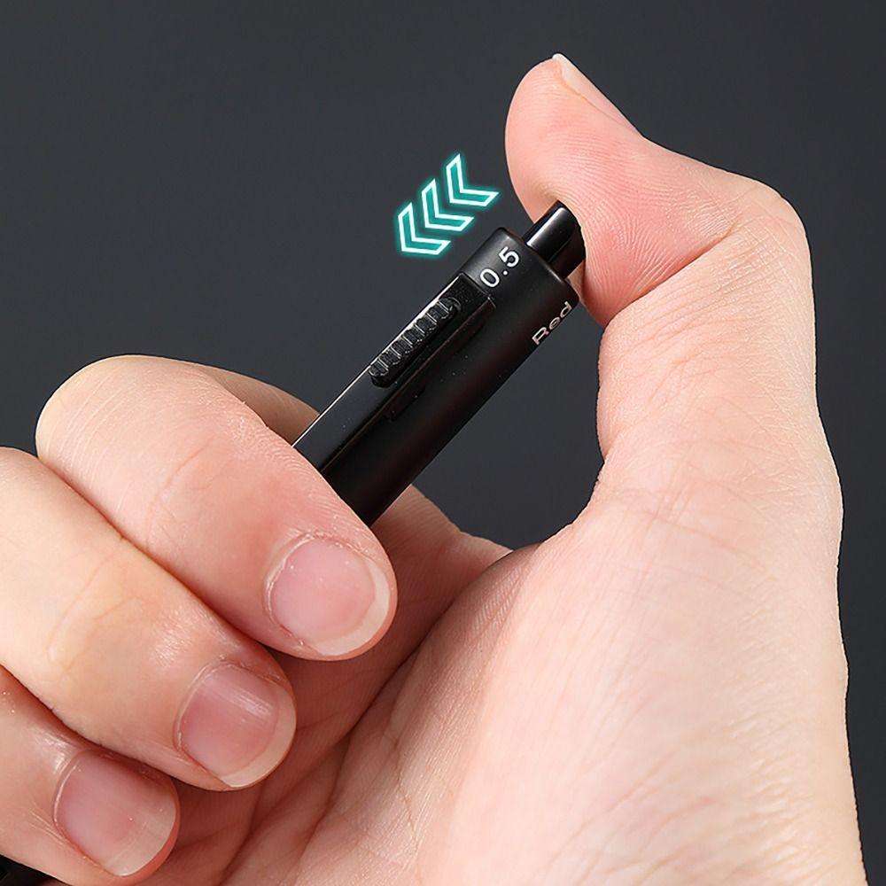 Metal Multifunction Pen 4-in-1 0.5mm Mechanical Pencil Simple 3 Color Ballpoint Pen  School Office