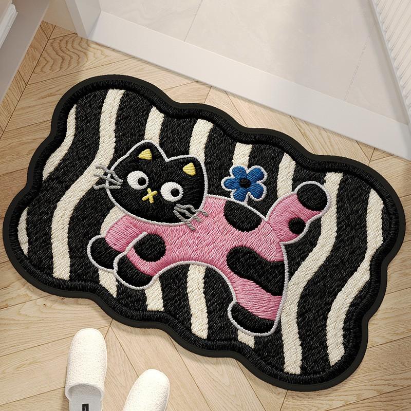 Cartoon Bath Mat Non-slip Absorbent Quick Drying Shower Rug Bathroom Floor Mat Home Decor