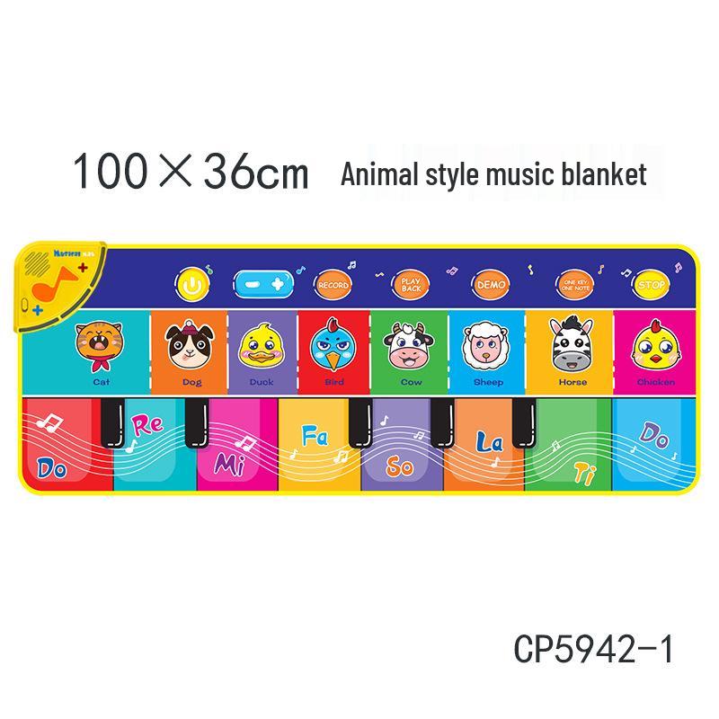 Детский напольный музыкальный коврик-пианино - Развивающий многофункциональный коврик для ползания и игр для детей
