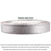 Satin Ribbon with Silver and Gold Glitter for Cake Decoration and Packaging