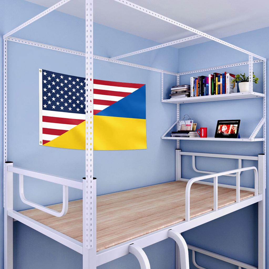 Флаг дружбы между США и Украиной(  90x150cm )