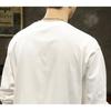 [EASTEMPO] t-shirt men's spring long sleeve Fashionable cotton Plain color casual Relaxing large size (JP, alphabet, 3XL, white)
