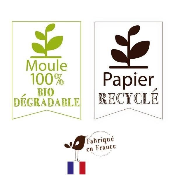 Moules à cake en bois - SCRAPCOOKING - 12 cm - 4 mini caissettes - Caissettes sulfurisées - Réutilisables