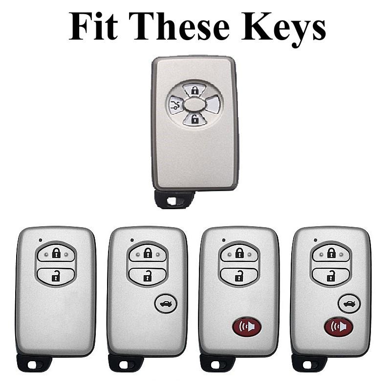 Car Key Case Cover for Toyota Noah Tarago Mark X RAV4 Voxy Corolla Yaris Estima Key Skin Protector Accessories Car-Styling
