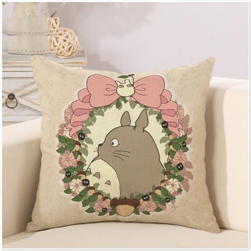 Милый мультфильм Тоторо, милый пледы, наволочка, чехол для подушки квадратной формы, чехол для подушки с шиншиллой для дивана, дома, Капа де Альмофадас 45x45