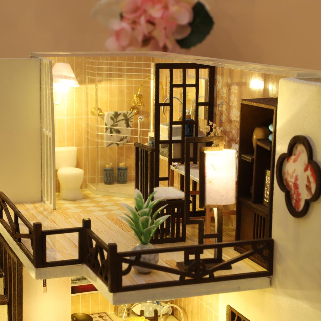 Кукольный домик набор мини DIY ручной работы 3D головоломка сборка здание дуплекс квартира модель игрушки украшение дома спальня