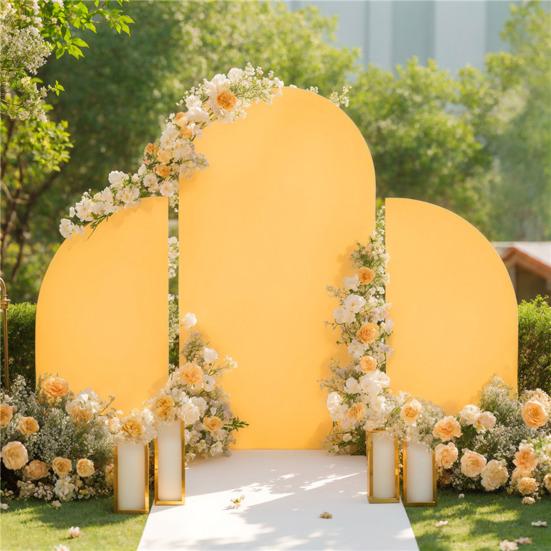 3 шт./компл. Чехол для свадебной арки Двусторонний эластичный спандекс Приталенный чехол для подставки-фона для арки Ткань для чехла для арки с круглым верхом Детский