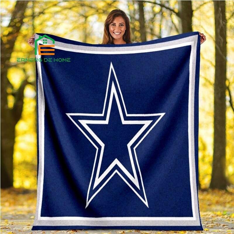 Команда по американскому футболу Dallas Cowboys Мягкий плед из фланели для гостиной/спальни Теплый плед для детей, взрослых, пожилых