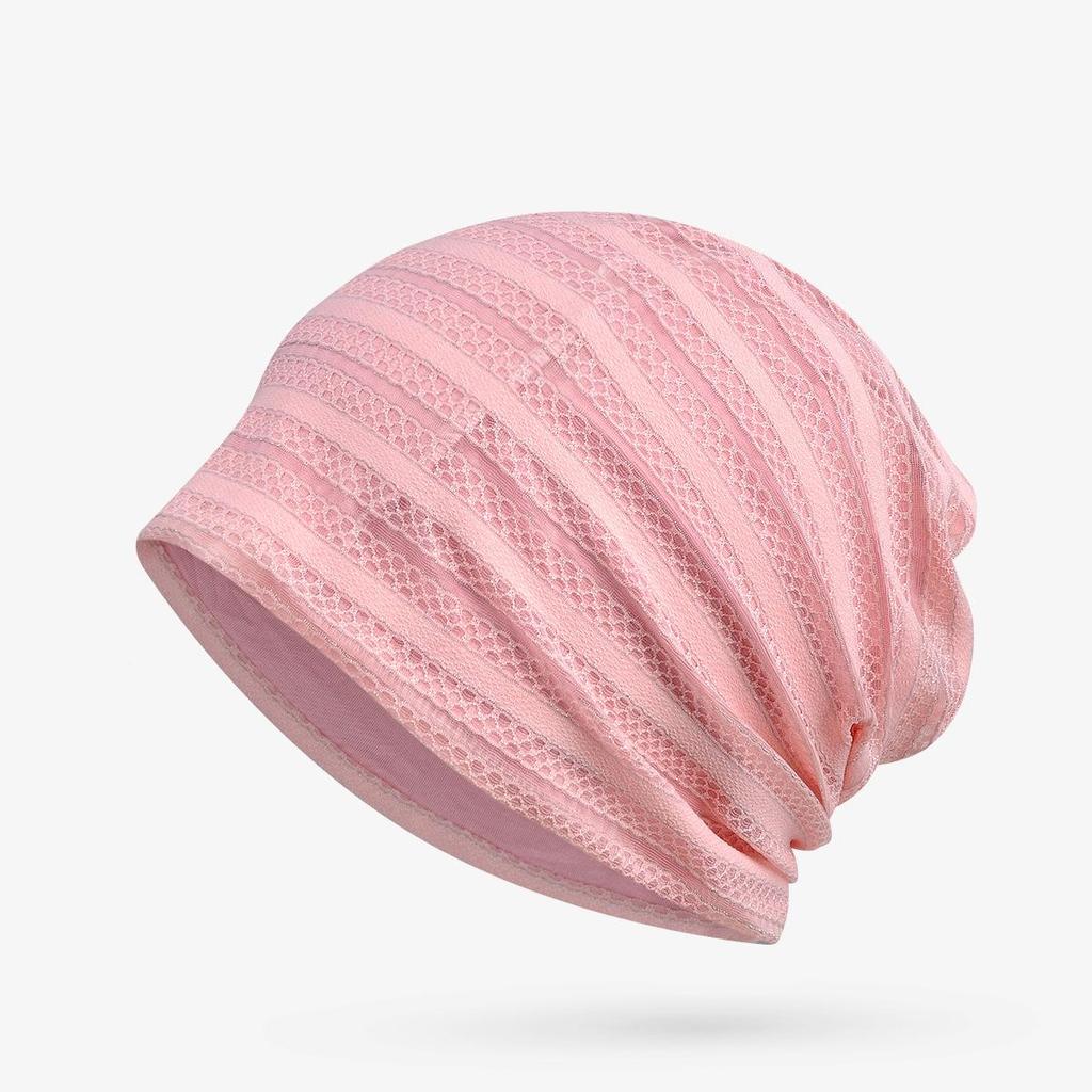 Women's Breathable Thin Cotton Pullover Hat - Spring/Summer Headscarf, Confinement, Sleep, and Outdoor Leisure Cap.