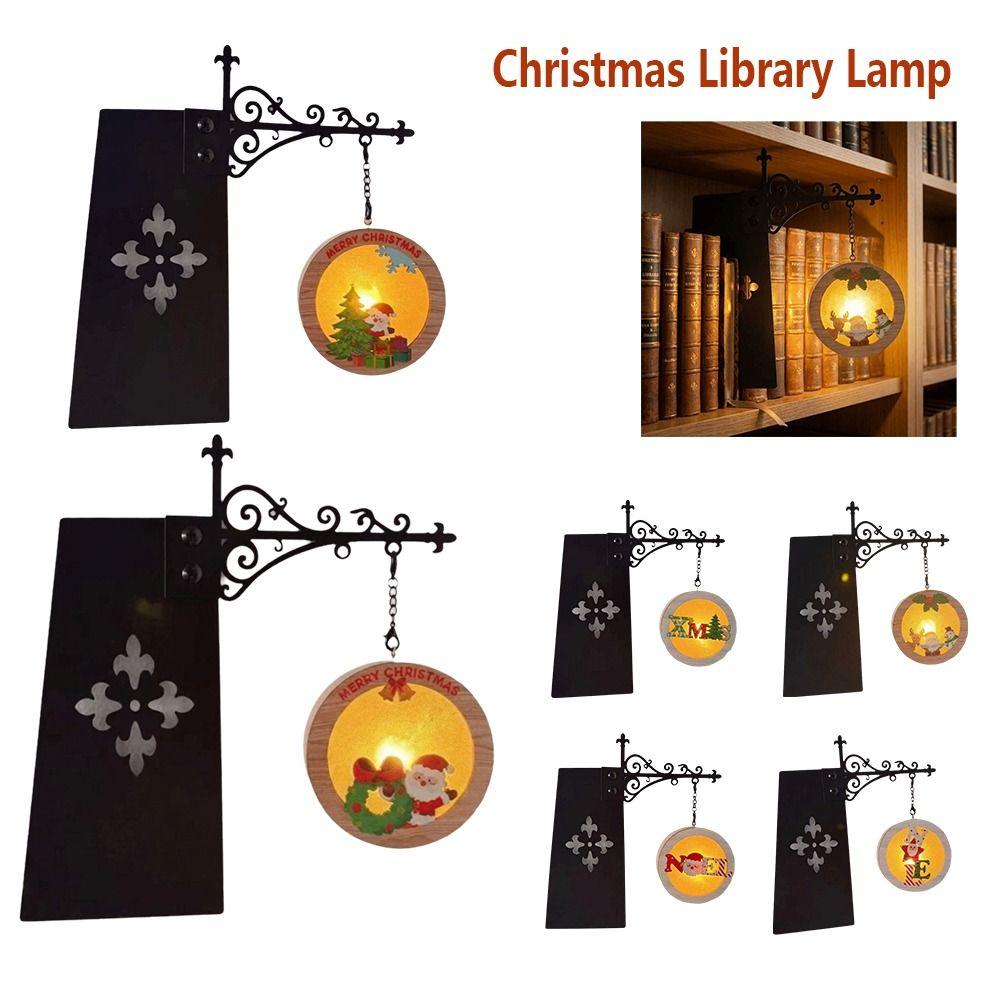 Decorative Bookshelf Lighting Warm Light Christmas Library Lamp Bookshelf Lantern Light Christmas