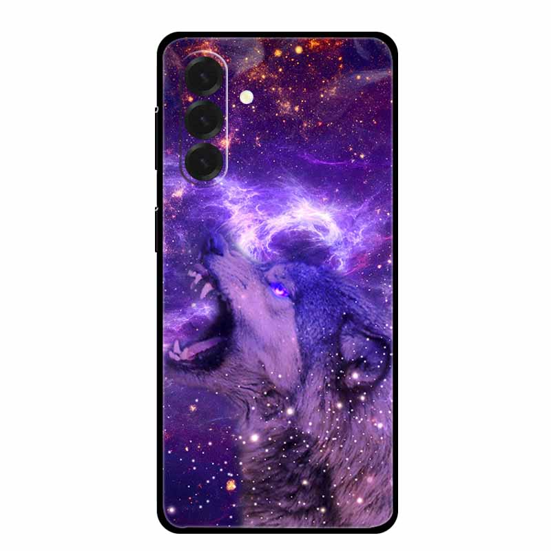 For Samsung Galaxy A17 5G Lion Cat Case Soft Silicone Cover for Galaxy A17 5G TPU Cases Shockproof Black Cover a17 Animal Bumper