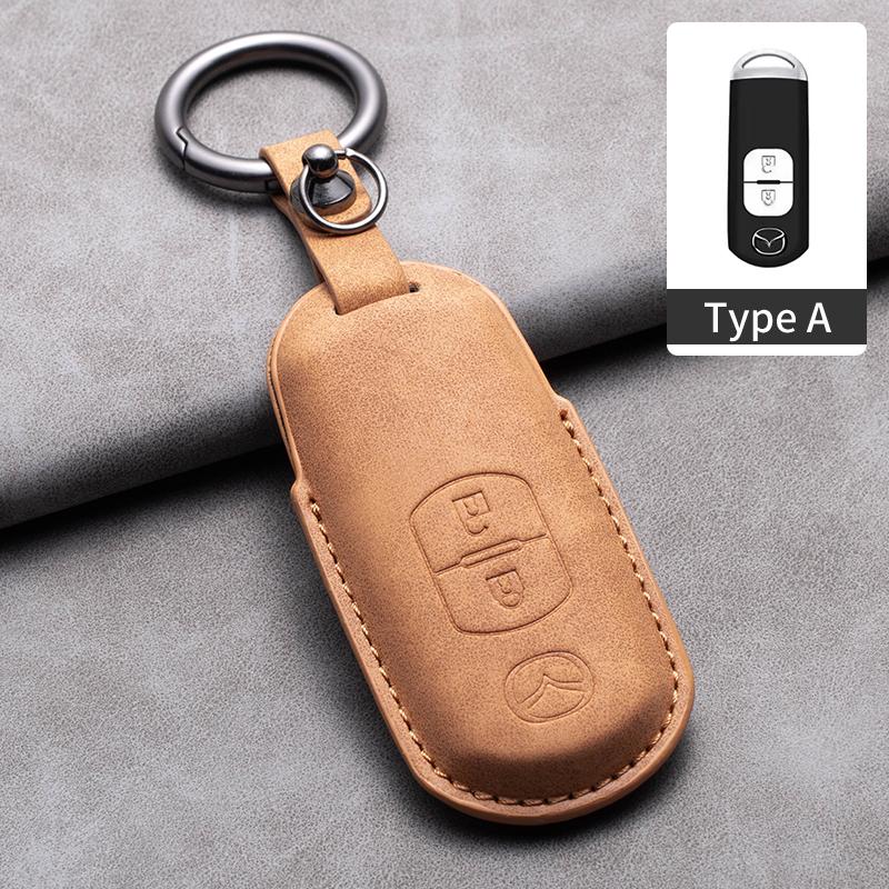 Sheepskin 2/3 Buttons Car Remote Key Case For Mazda 2 3 6 Atenza Axela Demio CX-5 CX5 CX-3 CX7 CX-9 2015 2016 2017 2018 2019