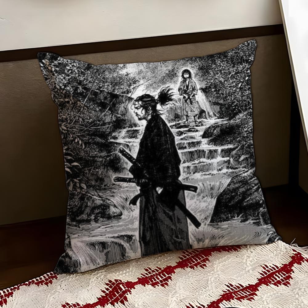 MManga VVagabond Cushion Cover Reversible Soft Durable Pillow Cover Home Car MultiScene Use for Daily Comfort