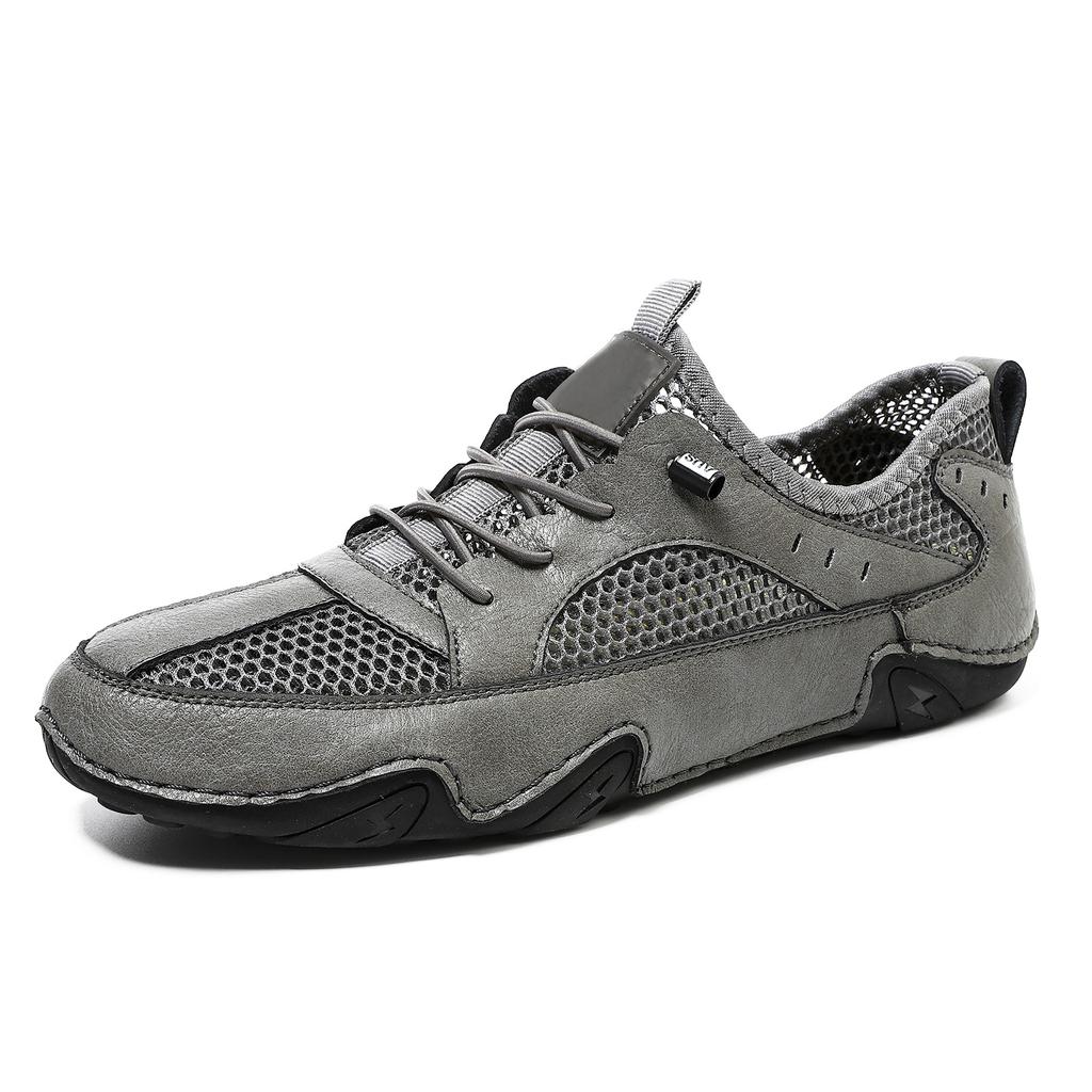 Кожа воловья новая мужская повседневная спортивная обувь большого размера прошитая дышащая сетчатая обувь обувь осьминога мужская обувь