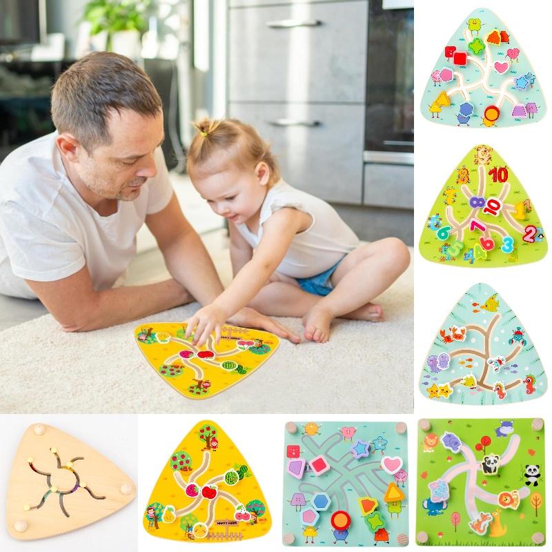 Interactive Wooden Maze Game For Kids Enhances Concentration And Cognitive Skills Ages 1-3