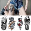 Wind Tattoo Sticker Colorful Mermaid Nine-Tailed Fox Pegasus Geometric Animal Pattern Waterproof Sticker