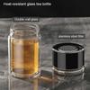 BORREY двойная стеклянная бутылка для заварки чая, фильтр для разделения чая, высококачественная стеклянная бутылка для воды, герметичный экологически чистый стакан для чая