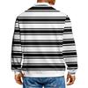 Men's Casual Fashion Printed Lapel Long-sleeved Knitted Bottoming Shirt Top