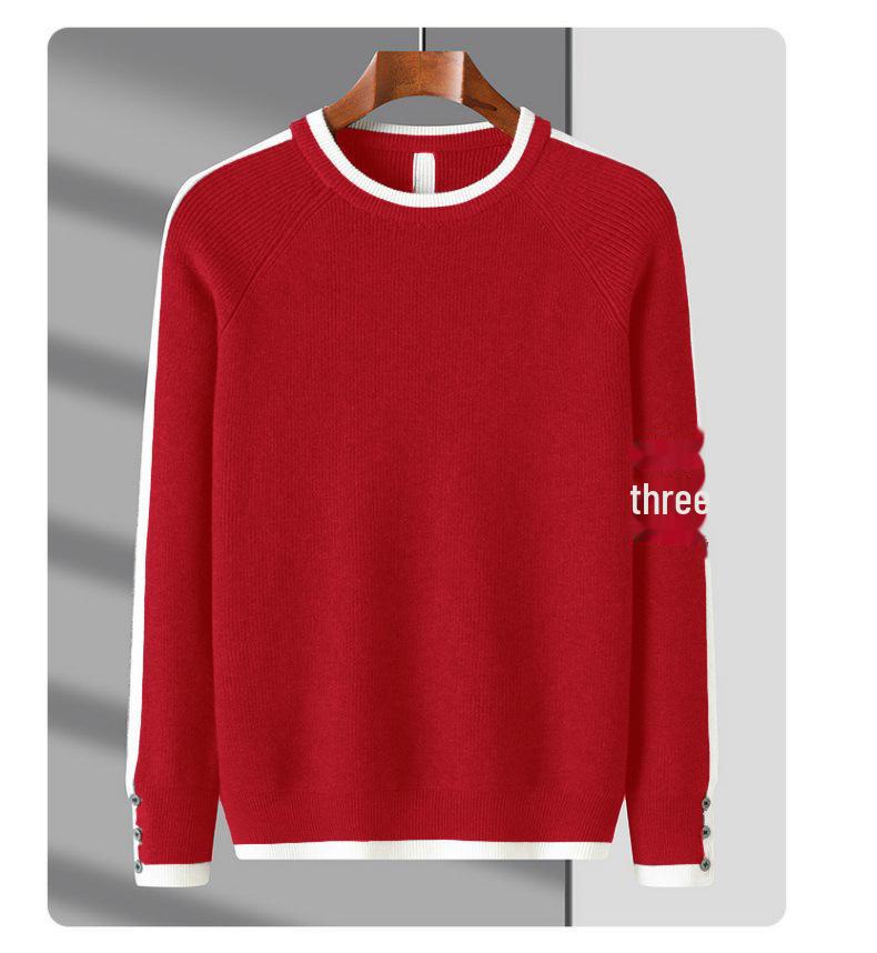 Унисекс-американский вязаный свитер с круглым вырезом и четырьмя перекладинами - коллекция осень/зима 2024 г.