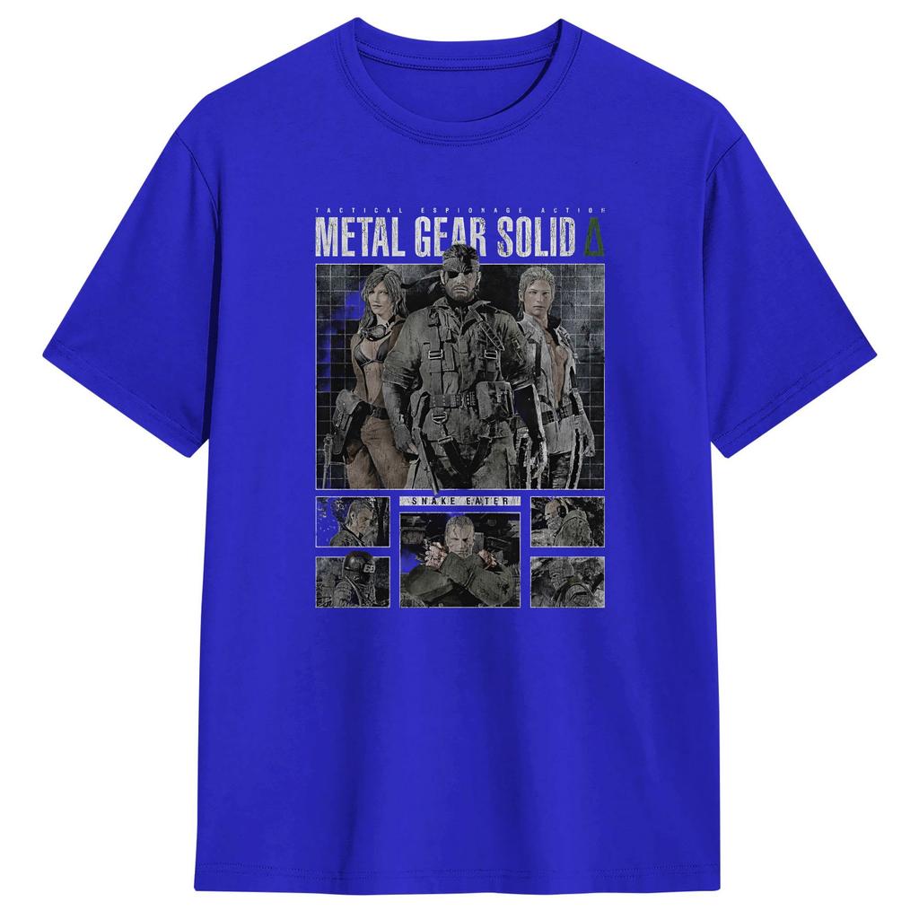 Metal Gear Solid Игра MGS Игровые Унисекс Футболки Юмористические Футболки С Коротким Рукавом С Круглым Вырезом Футболки Чистый Хлопок Больших Размеров Топы