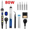 80W Soldering Iron Kit Electronic Welding Irons Tool Adjustable Temperature Wire