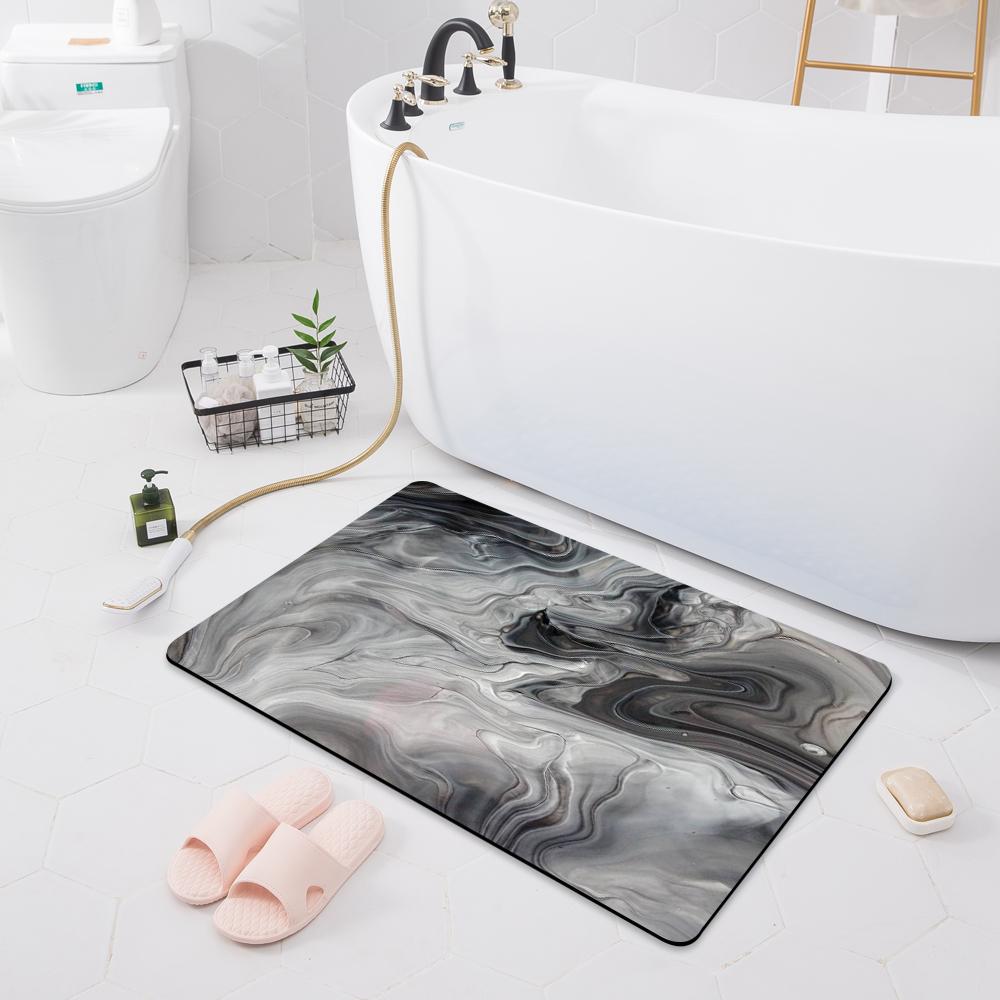 Absorbent Non-slip Mat Door Mat Bathroom Toilet Floor Shower Room Bathtub Rug Modern Kitchen Rug