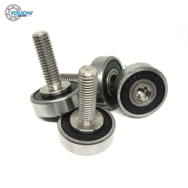 1pcs OD 26mm Screw Roller Bearings With Stainelss Steel M8 Thread JS600026-8C2L25M8 Door Window Metal Guide Wheel