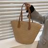 Summer Large Capacity Straw Bag For Women Knitted Straw Bag Bohemia Top-handle Bag Travel Totes