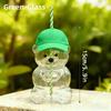 Transparent Glass Cup with Straw 2025 Teddy Bear Glass Cup Cute Bear Straw Cup  Parties