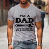 I'm A Dad T Shirt Men Vintage Wrench Tee Shirt It's My Job To Fix Everything Print Short Sleeve Shirt Casual Streetwear Camisete
