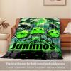 1pc Junimos,Green,CharactersDigital Print Fleece Blanket - Contemporary Style, Suitable for All Seasons, Perfect for Home, Travel, or Campin