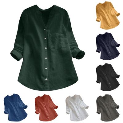 Женские модные повседневные топы, однотонные рубашки, пуловеры с V-образным вырезом, футболки