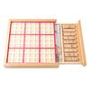 Wooden Sudoku Puzzle Board Wood Sudoku Game Set with Drawer Math Brain Teaser Desktop Toys