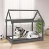822219 vidaXL Dog Bed Grey 111x80x100 Cm Solid Pine Wood
