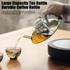 Glass Tea Pot Rat Tail Kettle Large Capacity Teapot with Infusers for Loose Tea 18.5oz High Borosilicate Filtration Teapot
