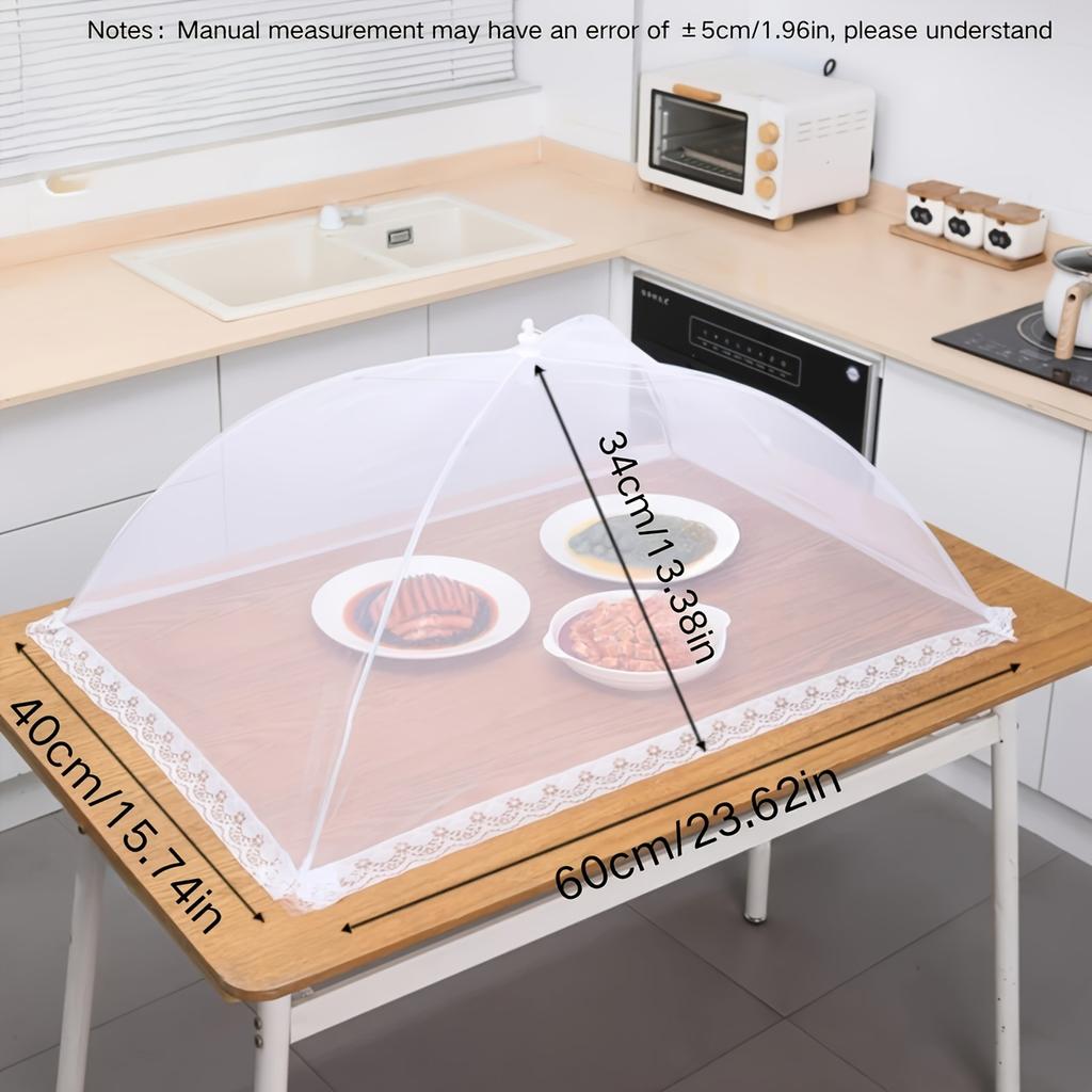 Foldable Mesh Food Cover for Dining Table Dust-Proof Insect-Proof Protector