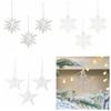3Pcs/set DIY Christmas Transparent Snowflakes Acrylic Xmas Tree Ornaments  New Year